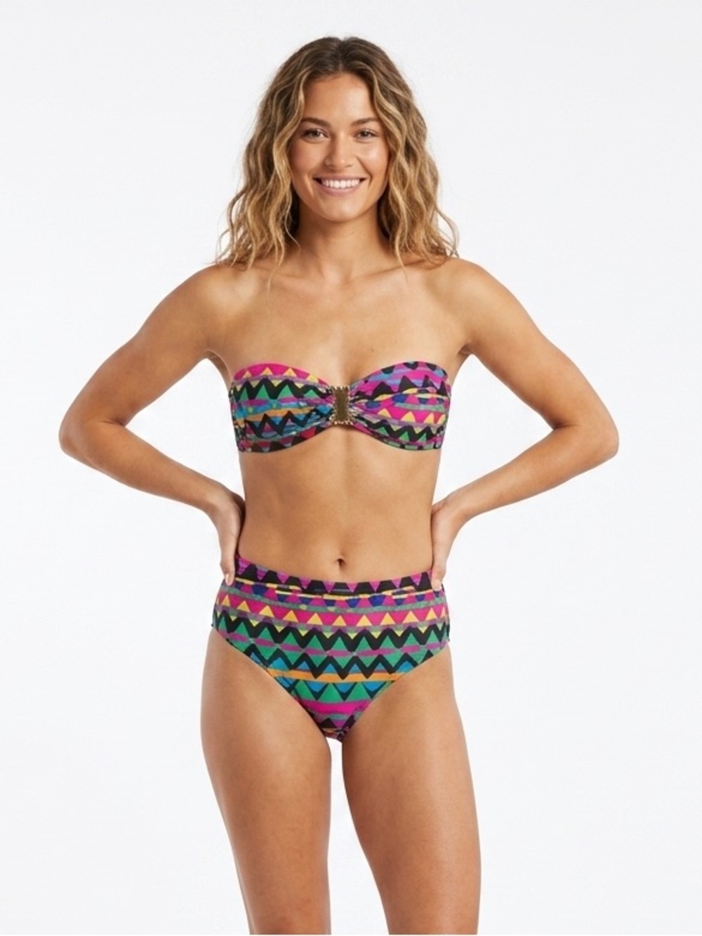 [Xhilaration] Classic Printed Bandeau Swim